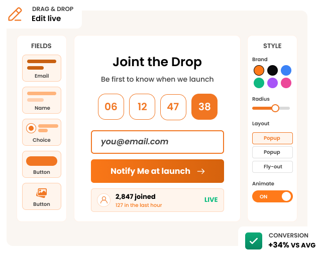 Capture product demand